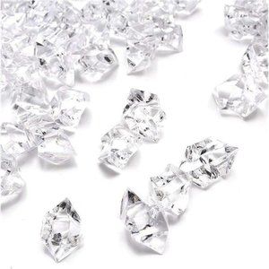 1000PCS Fake Ice Rocks, Acrylic Ice CubesClear Rocks Fake Diamonds Clear Acrylic